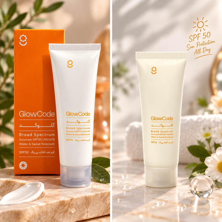 ضدآفتاب بیرنگ spf50برند گلوکد