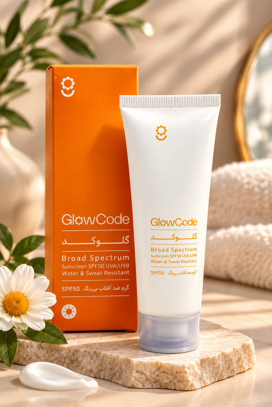 ضدآفتاب بیرنگ spf50برند گلوکد